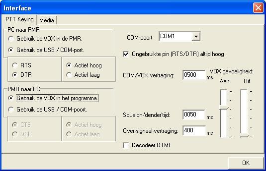 Com-poort settings